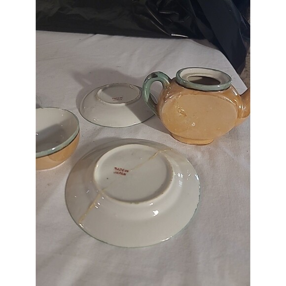 Vintage Lusterware Childs Porcelain Tea Set made in Occupied Japan - Picture 8 of 11